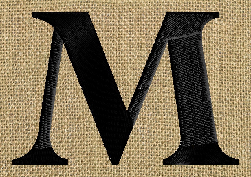 その他 M. Southbay Monogram Font Embroidery File - 26 Letters - 2 Sizes 2.5