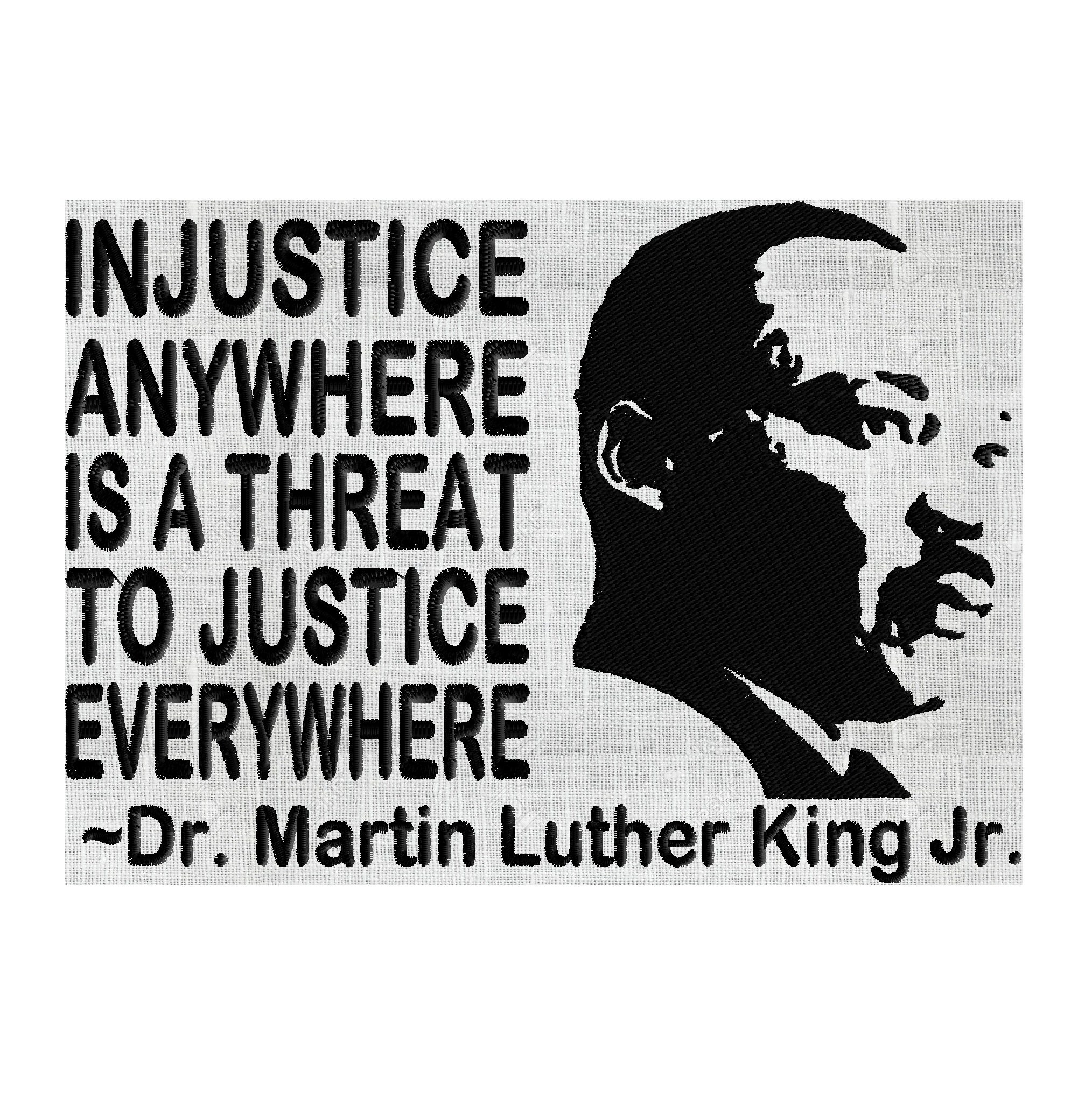 MLK Quote injustice Anywhere is a Threat to Justice - Etsy Hong Kong