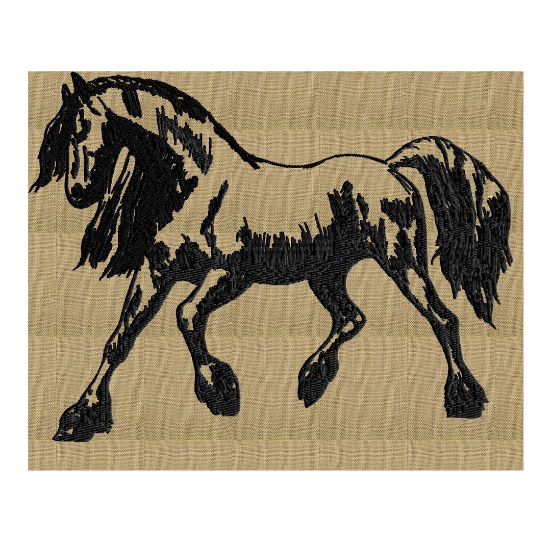 Vintage Hobby Horse Embroidered Gown