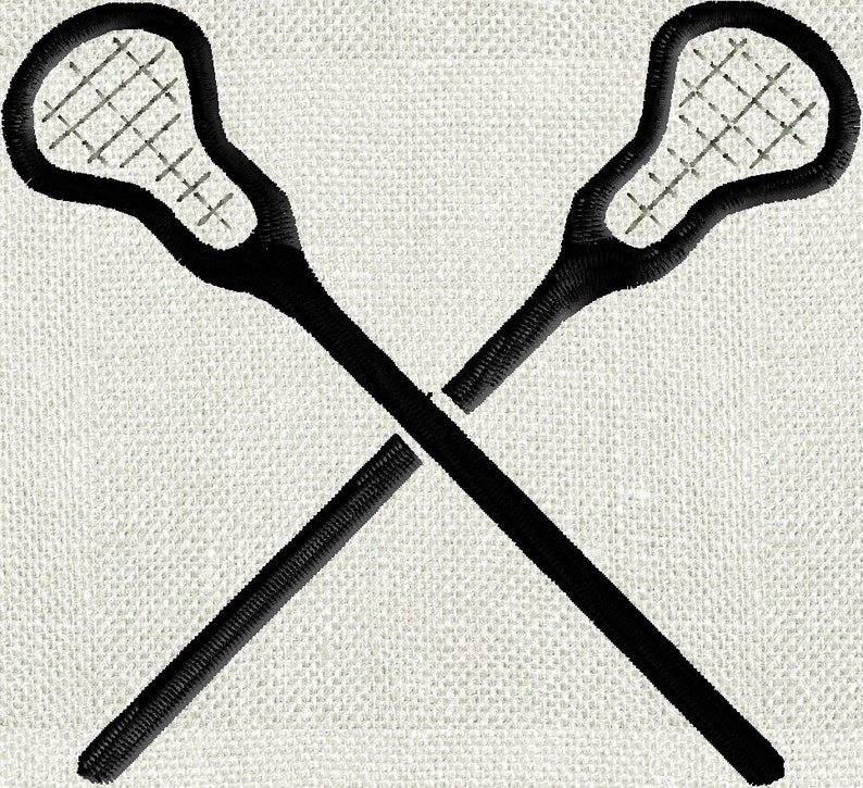 Lacrosse sticks embroidery design file instant download  etsy