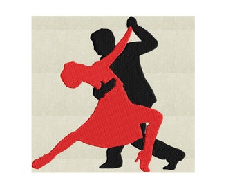 Salsa Ballroom Dancers - Embroidery Design Embroidery DESIGN FILE  - Instant download - Retro - 2 sizes - Dst Hus Jef Pes Exp Vp3 formats