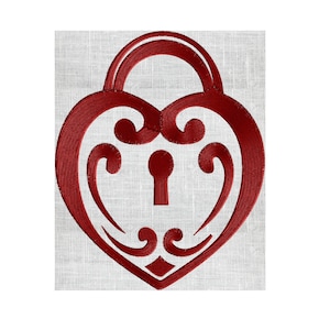 Vintage Lock Keyhole Embroidery Design - Retro Vintage EMBROIDERY DESIGN FILE Instant download - Hus Dst Jef Pes VP3 Exp - Font not included