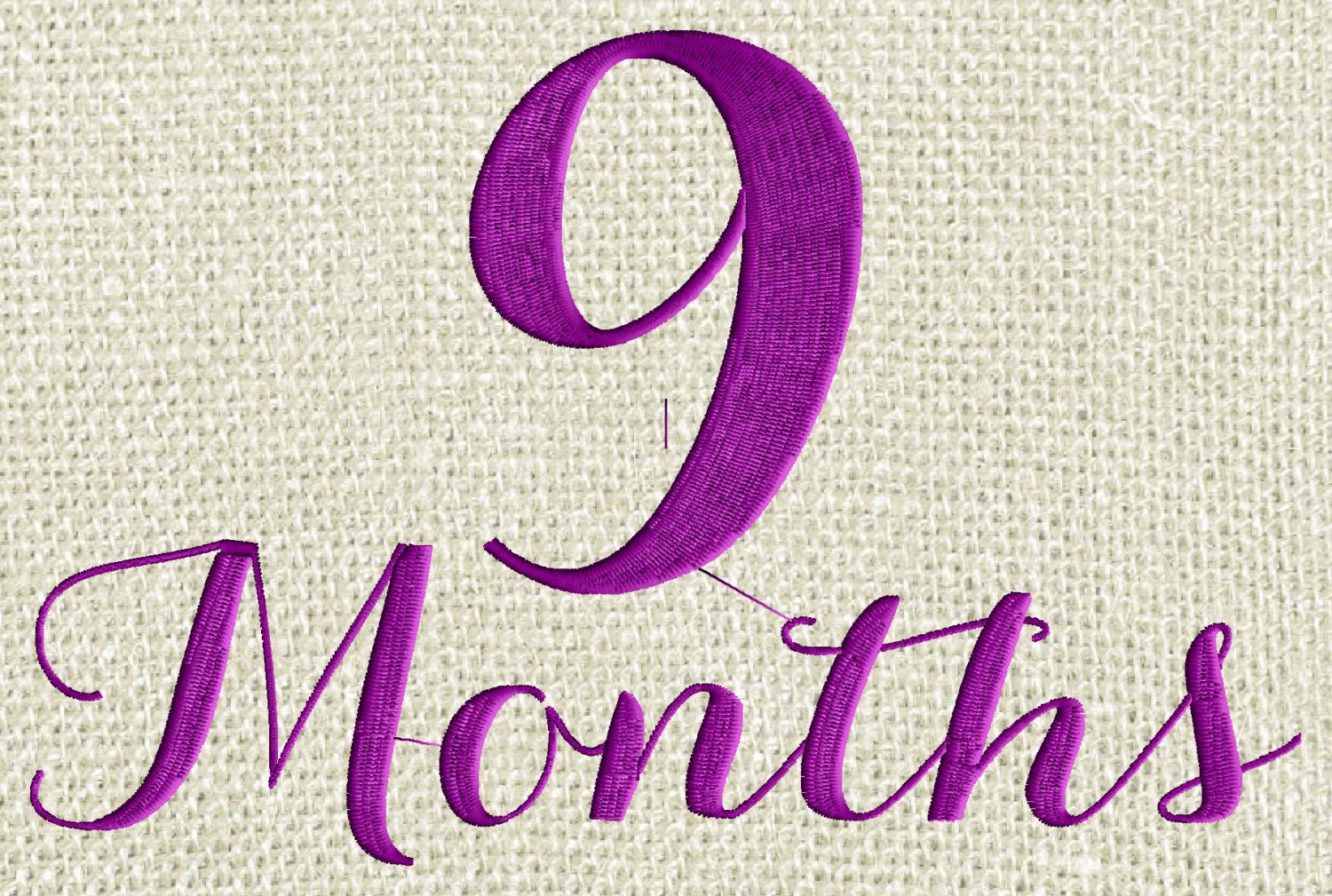 Baby 9 Months Design EMBROIDERY DESIGN FILE Etsy