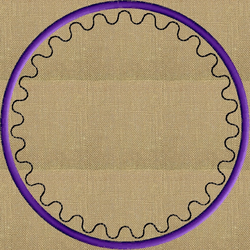 Ruffle Circle Font Frame Monogram Design -font Not Included ...