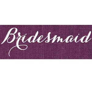 &quot;Hochzeit &quot;&quot;Brautjungfer&quot;&quot; Design - Stickdatei - Sofort-Download - Formate Vp3 Dst Hus Jef Pes Exp.&quot;