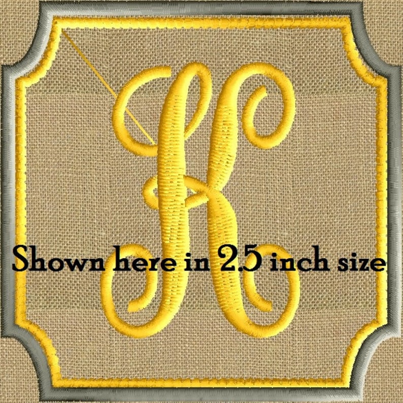 Beaded Badge Frame Monogram -font Not Included Perfect for 4x4 Frames ...
