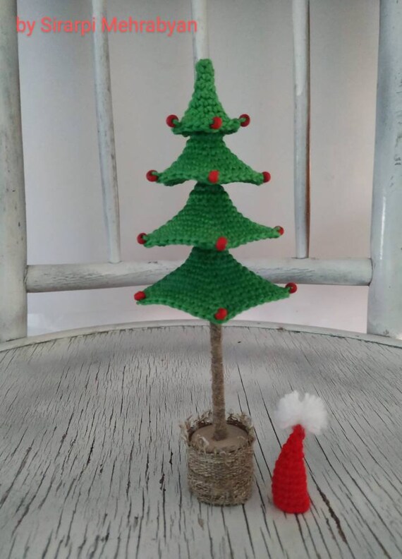 Santa Hat Crochet Beaded Christmas 