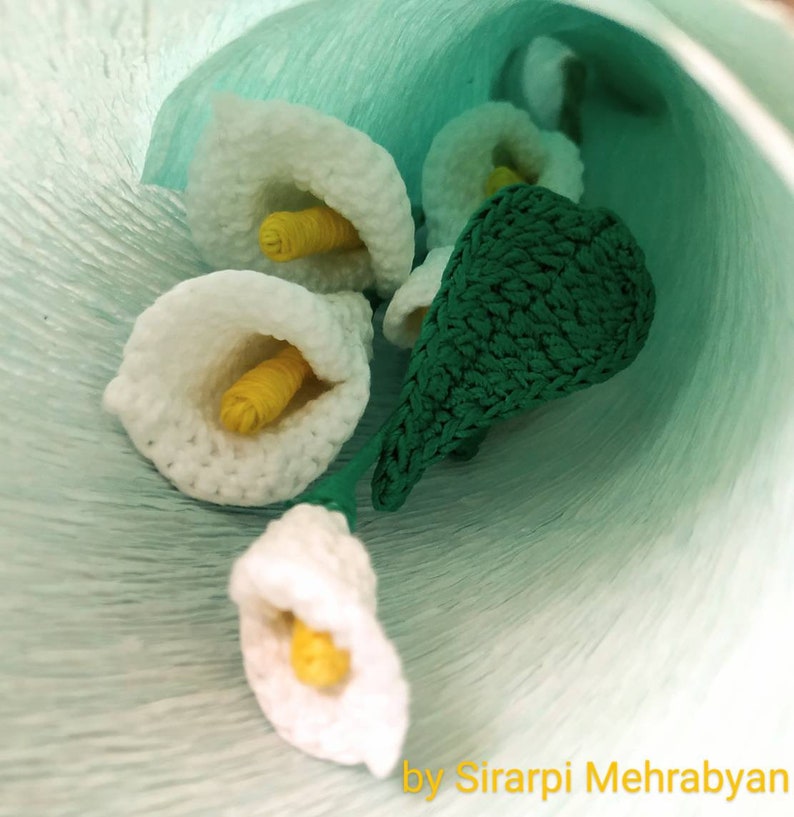 Crochet Calla Lily Bouquet Mother Day Gift Wedding Bouquet Mom Etsy