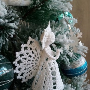 Crochet Angel Pattern PDF DIY Craft Christmas gift Baptism gift Wedding gift Religious gift Home decoration Tree ornament Christmas gift image 5