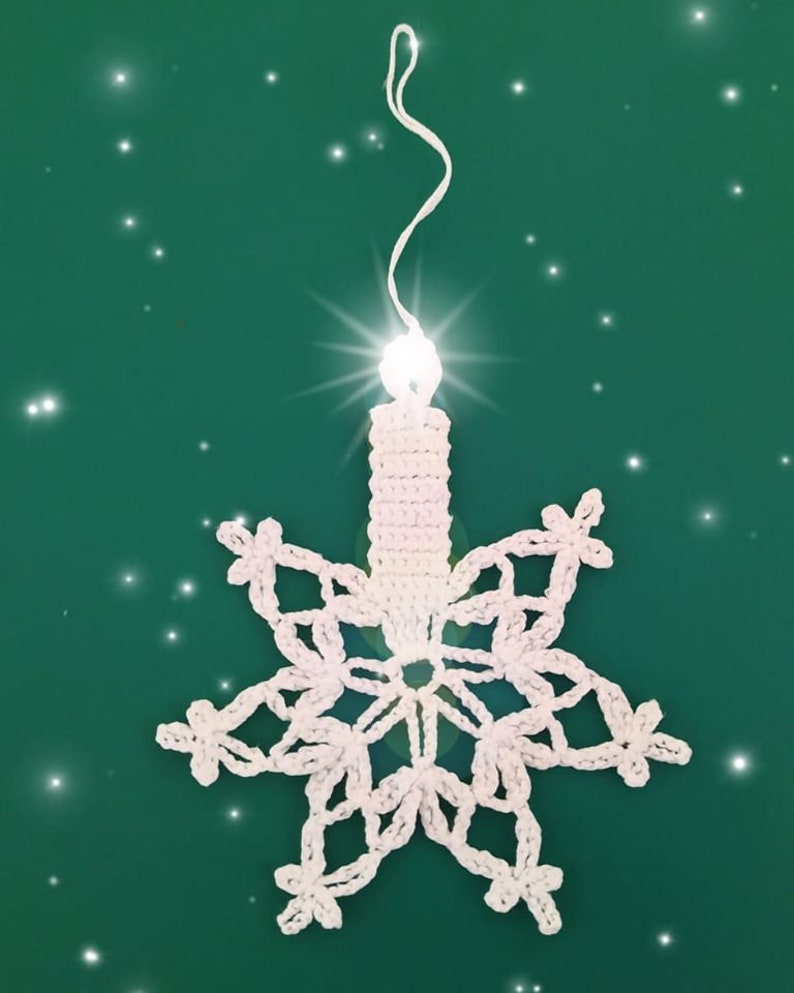 Crochet Pattern PDF Candle Christmas Ornament Religious Gift Etsy Crochet star pattern ornament bethlehem stars coolcreativity christmas