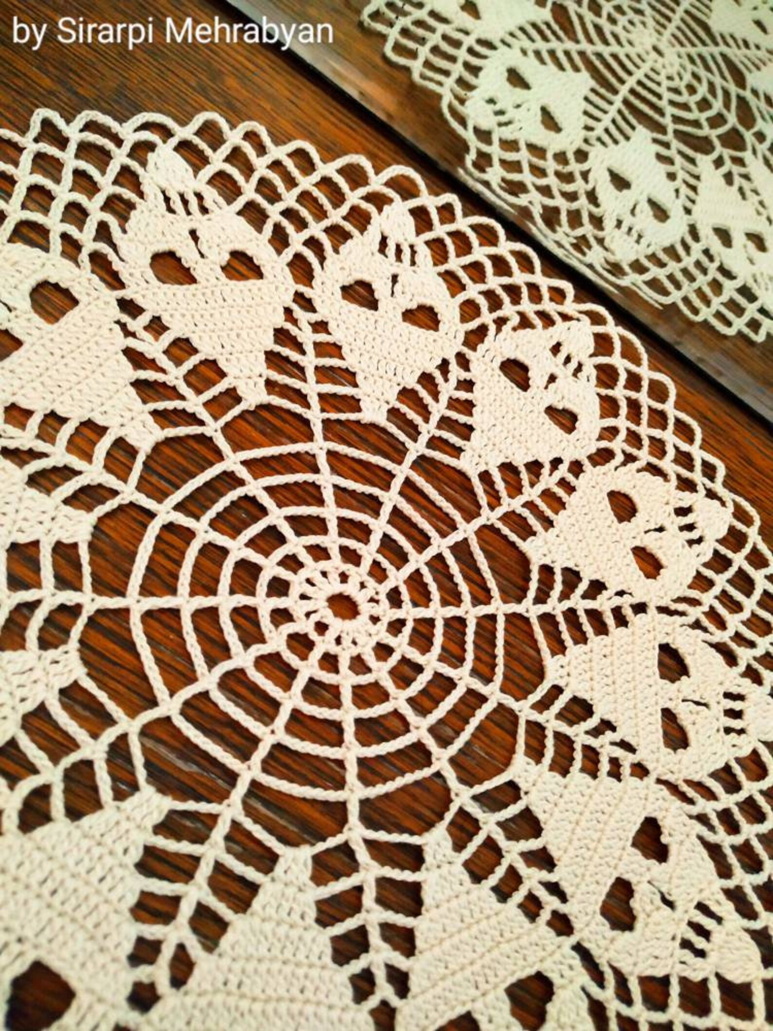 Crochet skull doily Halloween gift lace table runner home Etsy