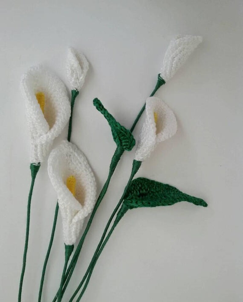 Crochet Calla Lily Bouquet Mother Day Gift Wedding Bouquet Mom Etsy