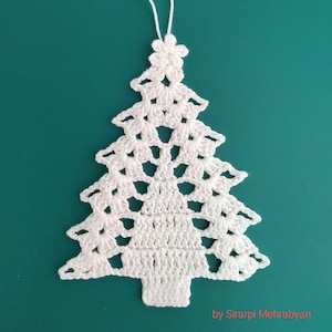 Crochet Christmas tree Pattern PDF Christmas decoration Flat tree ornament