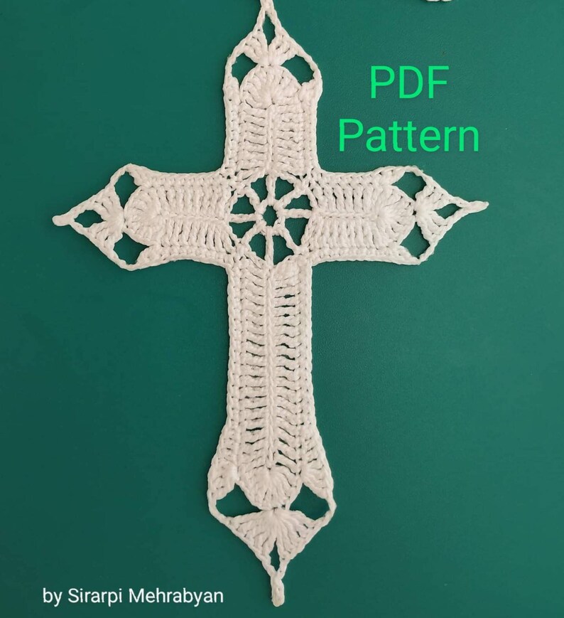 Cross Pattern PDF Crochet Cross Baptism Gift Religious Gift | Etsy