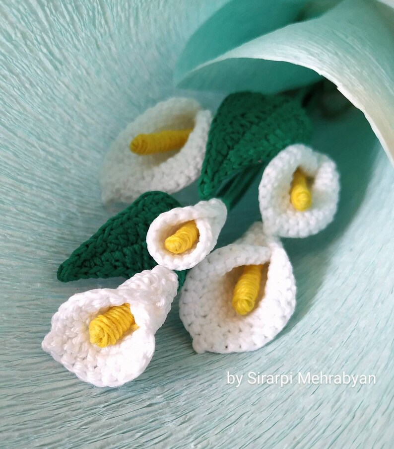 Crochet Calla Lily Bouquet Mother Day Gift Wedding Bouquet Mom Etsy