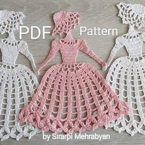 Crinoline Lady Doily Crochet Pattern PDF Christmas gift Lady applique pattern Victorian Themed Ladies  Diy craft instant Download Mother day