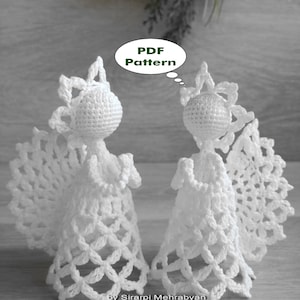 Christmas Angel pattern PDF Crochet Angel DIY Craft Baptism gift Wedding gift Religious gift Home decoration Tree ornament Christmas gift