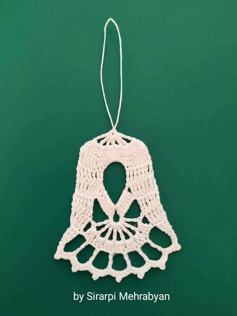Crochet Flat Bell Pattern PDF Jingle Bells Christmas Ornament Etsy