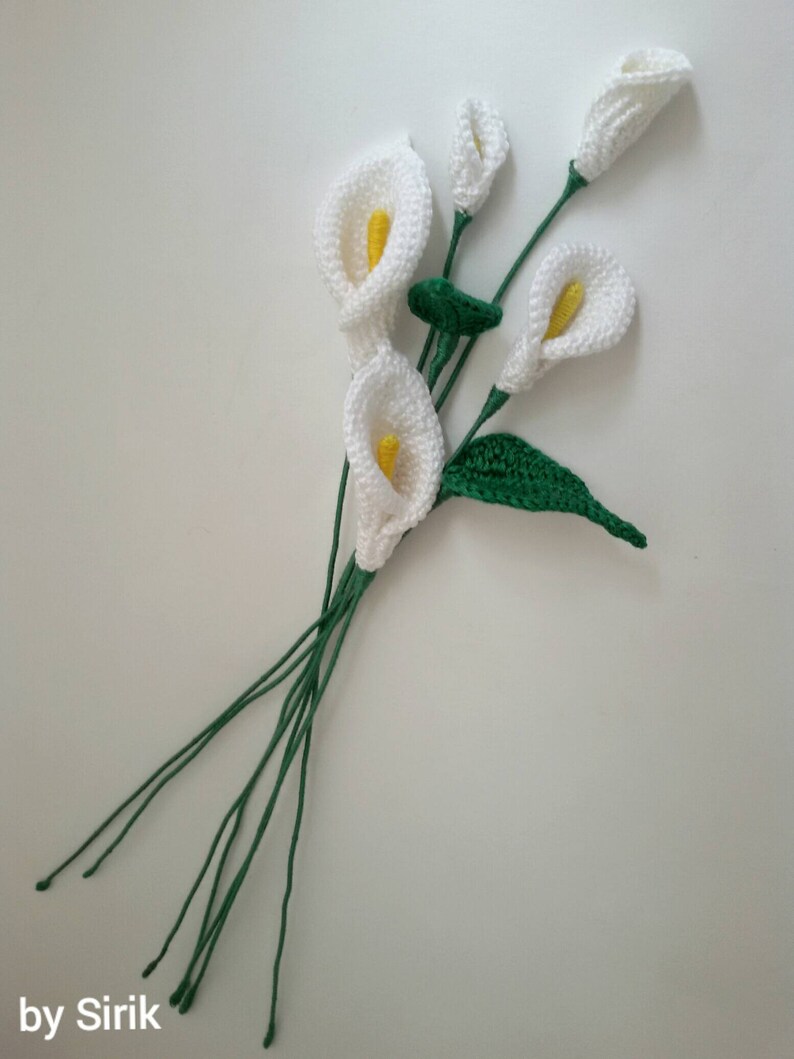 Crochet Calla Lily Bouquet Mother Day Gift Wedding Bouquet Mom Etsy