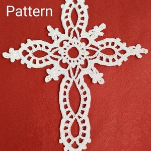 Crochet cross Pattern PDF Diy craft how to cochet Baptism gift Religious gift Home decor Christmas gift instant Download