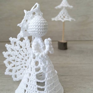 Crochet Angel Pattern PDF DIY Craft Christmas gift Baptism gift Wedding gift Religious gift Home decoration Tree ornament Christmas gift image 2