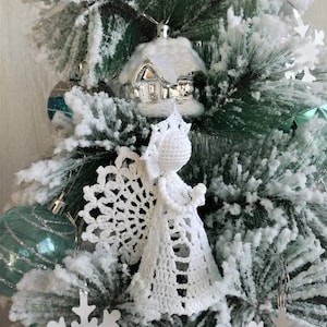 Crochet Angel Pattern PDF DIY Craft Christmas gift Baptism gift Wedding gift Religious gift Home decoration Tree ornament Christmas gift image 4