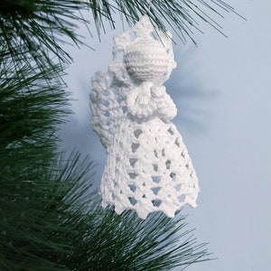 Crochet Angel Pattern PDF DIY Craft Christmas gift Baptism gift Wedding gift Religious gift Home decoration Tree ornament Mother day gift image 5