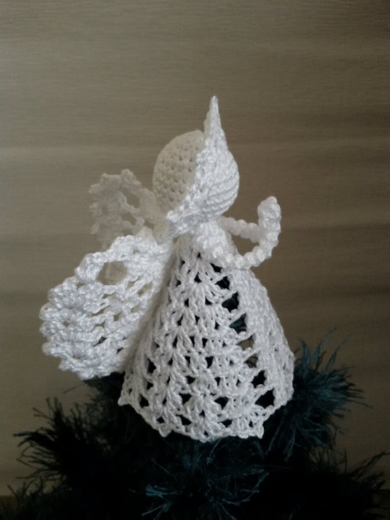 Crochet Angel Pattern PDF DIY Craft Christmas gift Baptism gift Wedding gift Religious gift Home decoration Tree ornament Mother day gift image 6