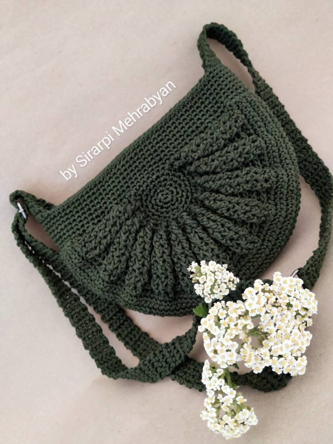 Crochet Green Bag Tote Shoulder Bag Cross Body Bag Green | Etsy
