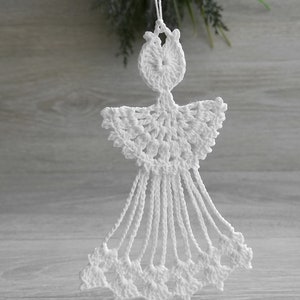 Crochet Angel Pattern PDF Christmas Angel Flat Angel Baptism gift Religious gift Crochet Patterns lace ornament home decoration DIY Craft image 4