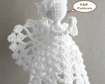 Patrón de ángel de ganchillo PDF DIY Artesanía Regalo de Navidad Regalo de bautismo Regalo de boda Regalo religioso Decoración del hogar Adorno de árbol Regalo del día de la madre