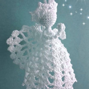 Crochet Angel Pattern PDF DIY Craft Christmas gift Baptism gift Wedding gift Religious gift Home decoration Tree ornament Mother day gift image 2