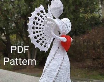 Christmas Crochet Angel PATTERN PDF DIY Craft Christmas gift Baptism gift Wedding gift Religious gift Home decoration Tree ornament