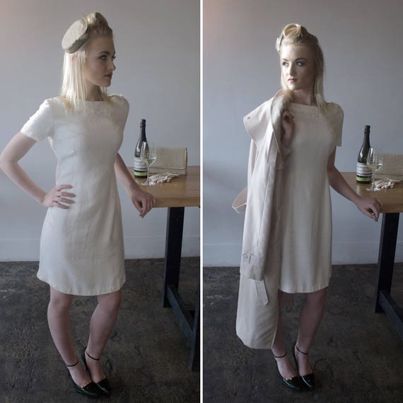 Vintage Dress / White / 1950s