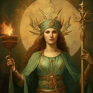 Brigid, Bridget Celtic Irish Goddess of Creativity, Poetry, Healing, Smithcraft - digital download