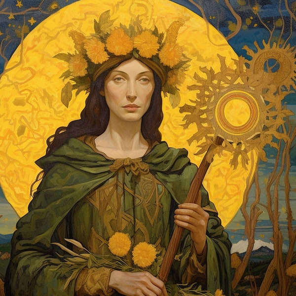 Brigid, Bridget Celtic Irish Goddess of Creativity, Poetry, Healing, Smithcraft - digital download