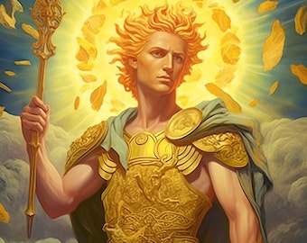 Apollo Art Print – Greek God of Sun, Music, Prophecy (Digital Download)