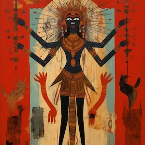 Kali - goddess of rebirth and destruction and transformation - digital download