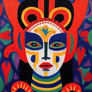 Lilith - Dark Goddess of Woman, Demon, First Woman, Red Goddess, horned goddess digital download