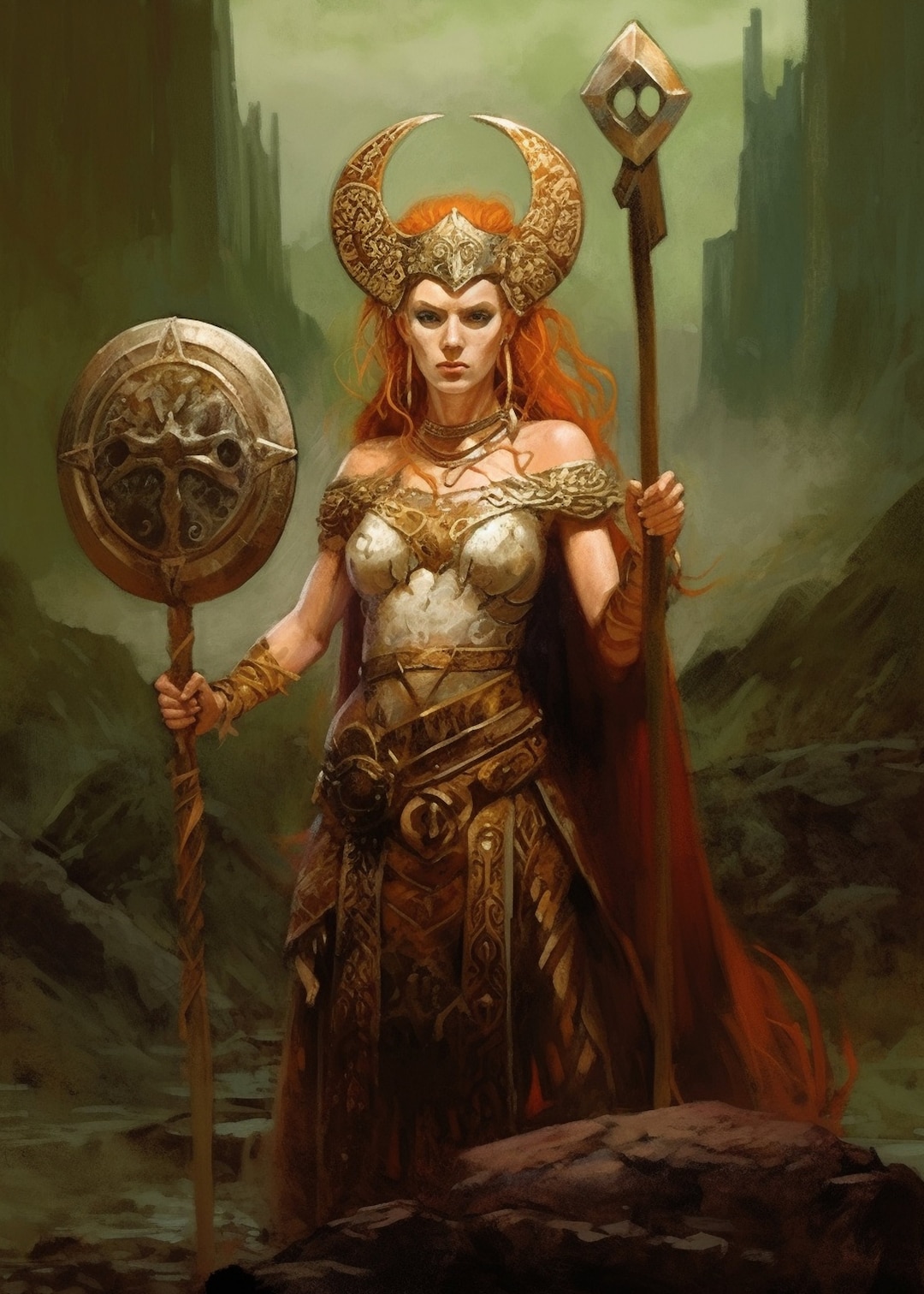 Frigg Norse Goddess Art – Queen of Aesir Digital Download - Etsy