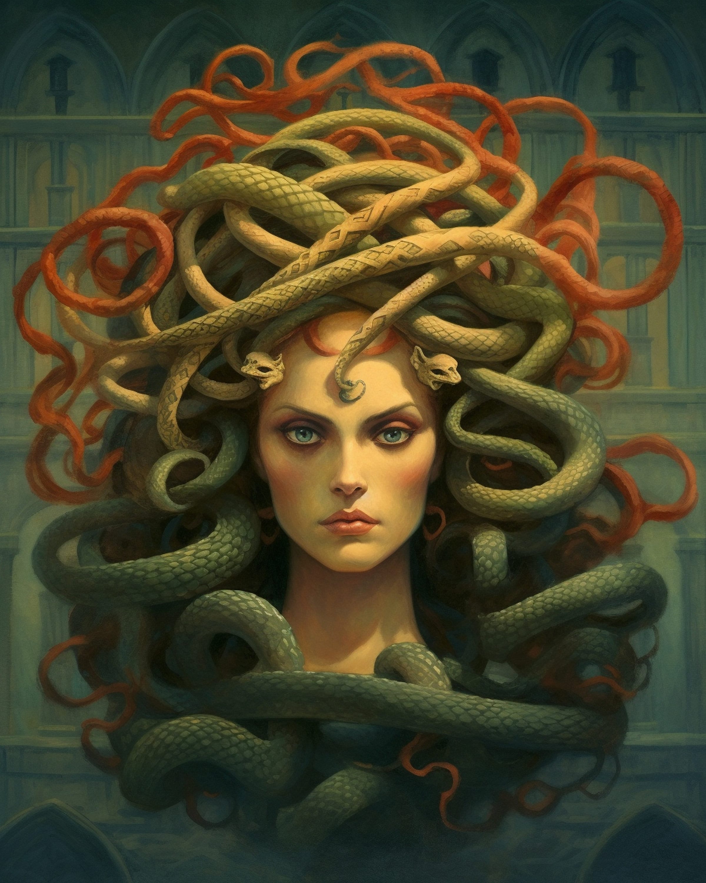 Medusa Dark Goddess, Snakes, Serpents, Greek Mythology Digital Download Etsy