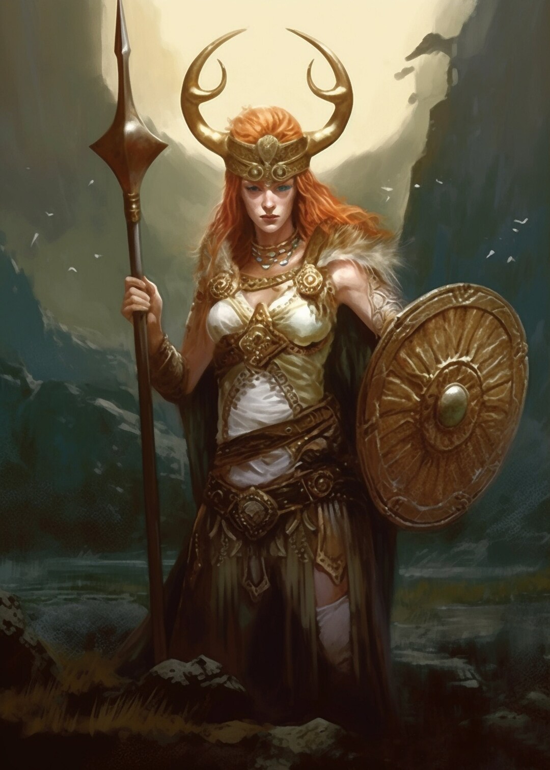 Frigg Norse Goddess Art – Queen of Aesir Digital Download - Etsy