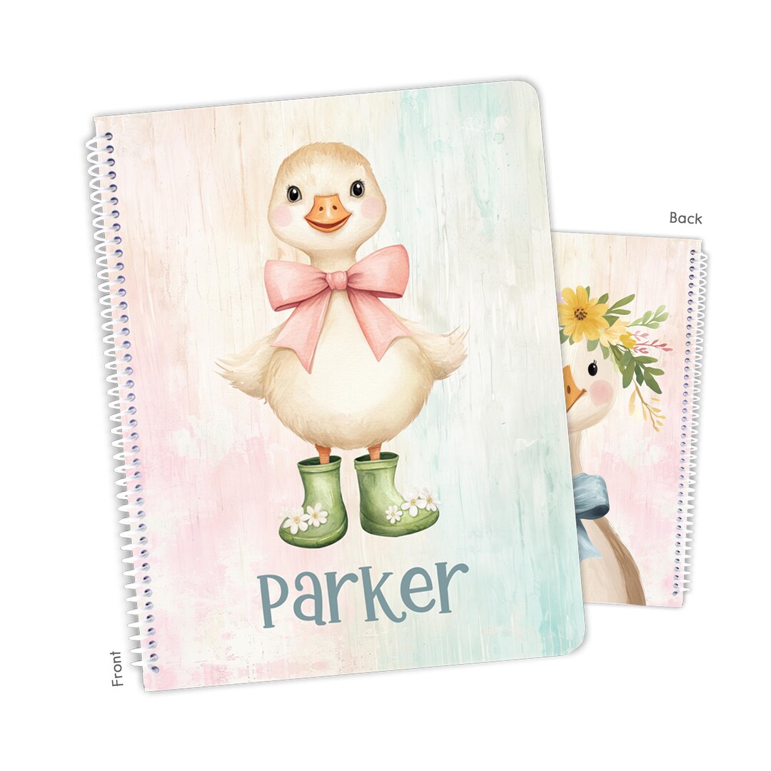 Notebook Goose Rainbow Silly Goose Geese Personalized Notebook Sketchbook Custom ...
