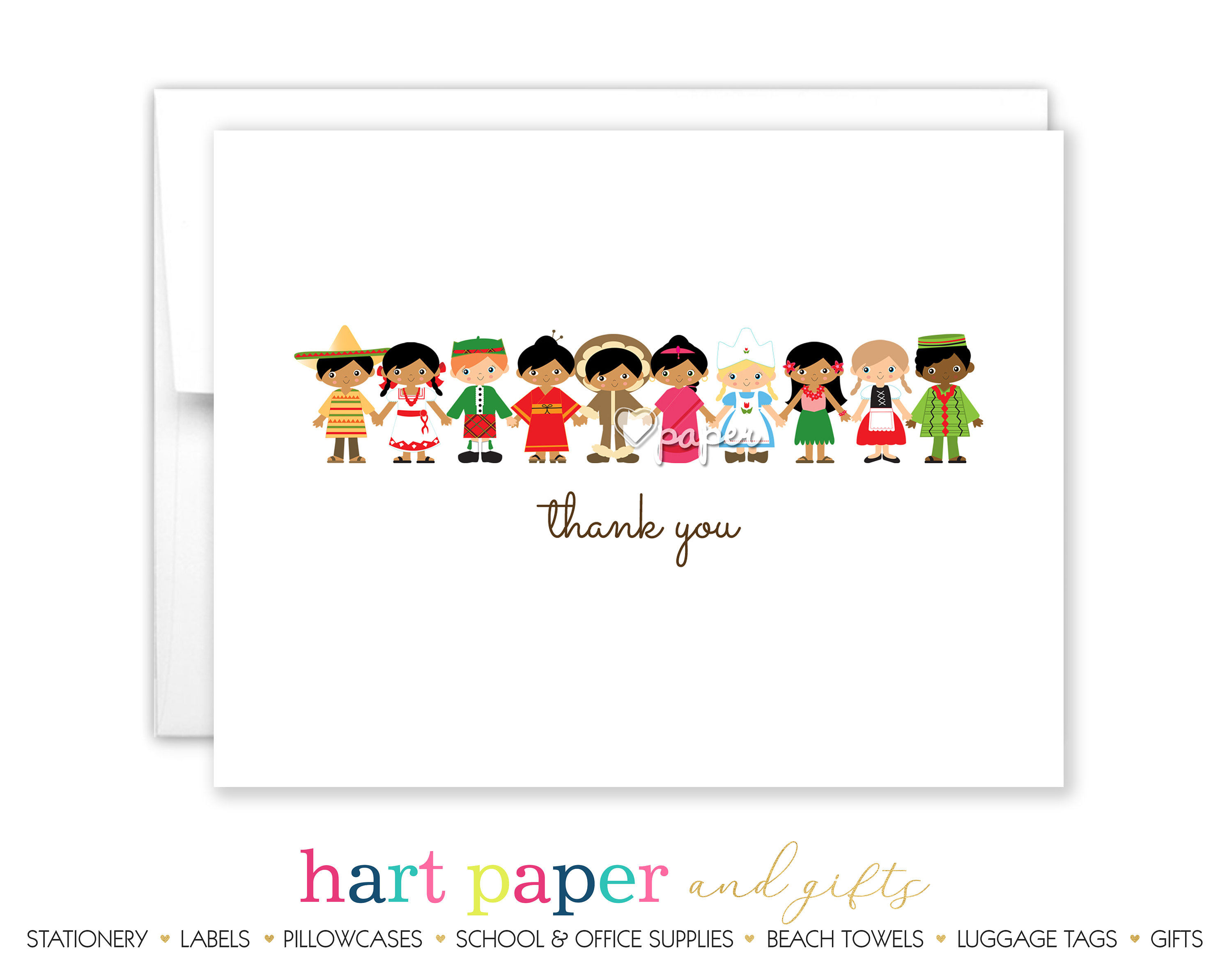 Small Children From Around the World Thank You Personalized - Etsy