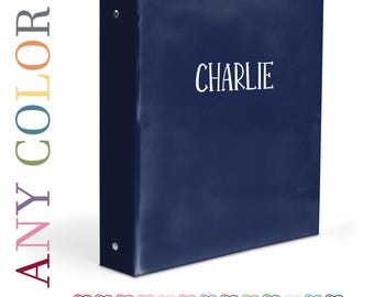 ANY COLOR Solid 3 Ring Binder 2" Personalized Custom Gift Back to School Supplies Birthday Girl Boy Kids Adult Rainbow Holiday Christmas