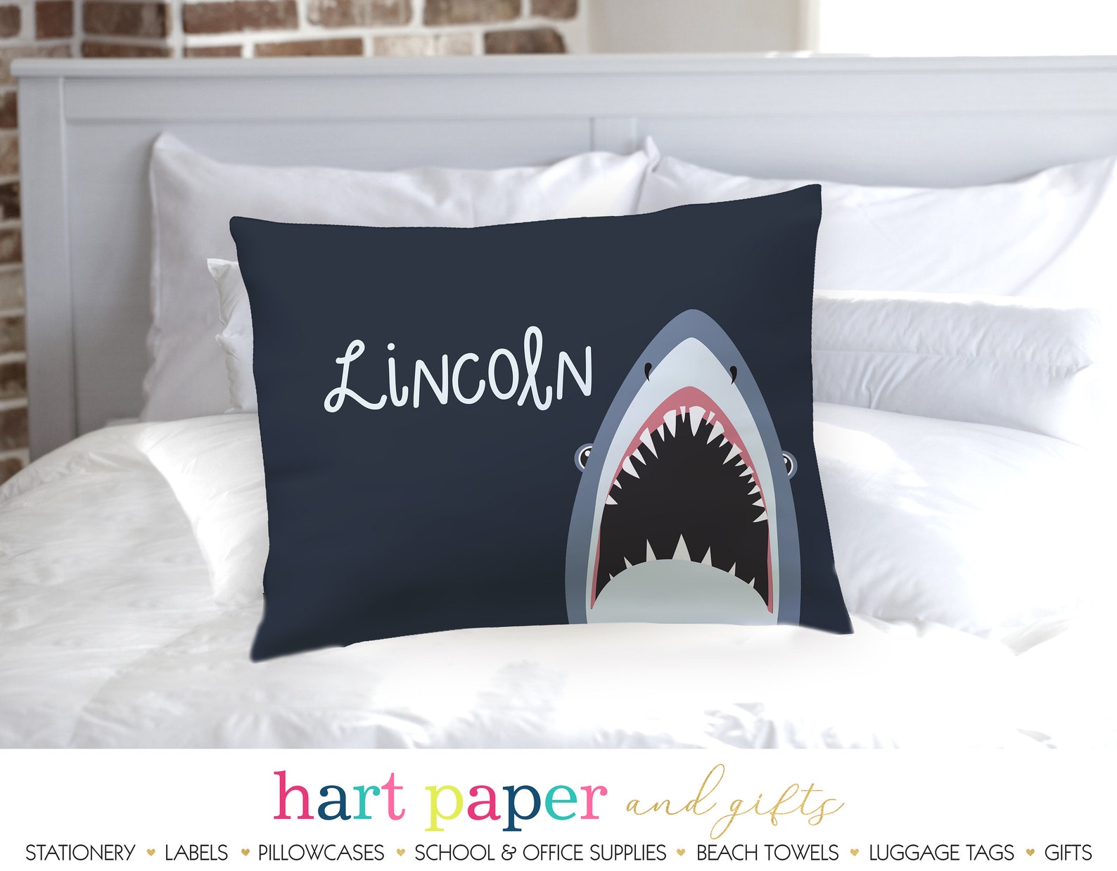 Personalized Shark Pillowcase Custom Pillow Case Cover Etsy