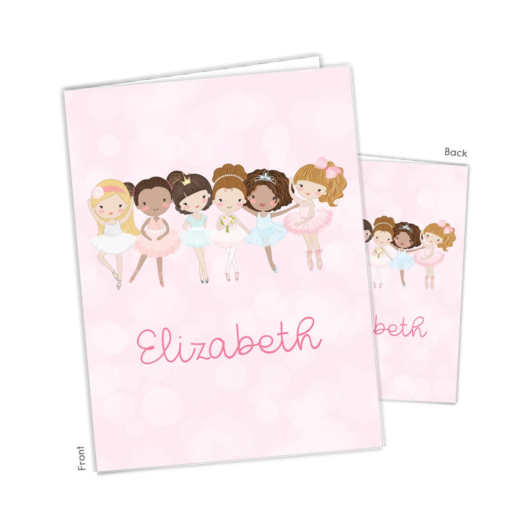Ballerina Ballet Dance Personalized Folder 2 Pocket • Back to School ...