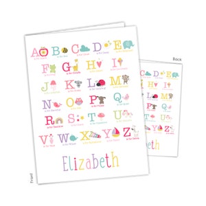 Alphabet Abc's Rainbow Personalized Folder 2 Pocket Back to School ...