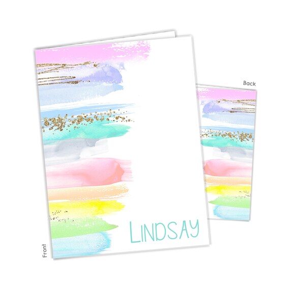 Custom Name/Text Earthy Rainbow Themed Teacher Binder Covers And Spines ...