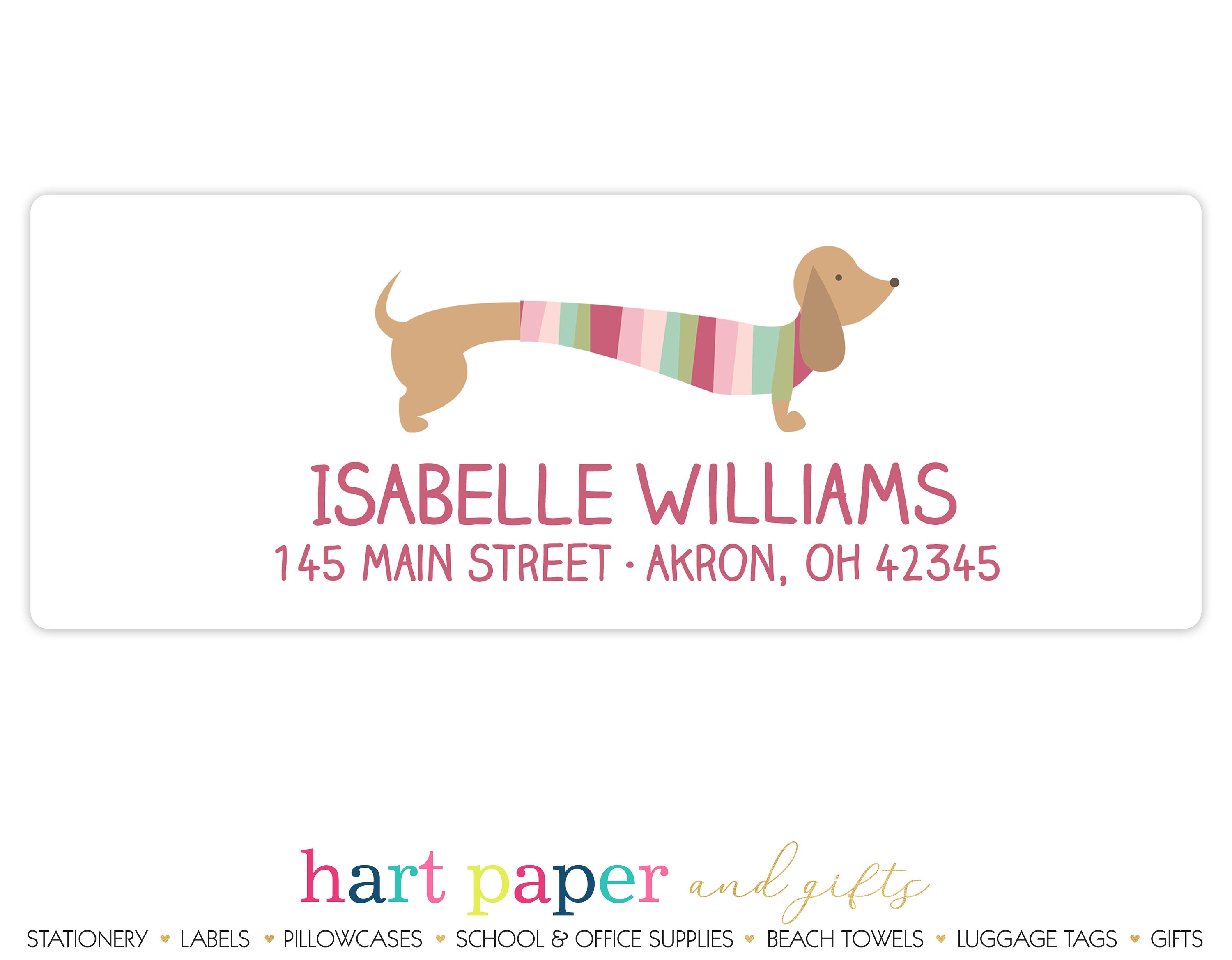 Personalized Rainbow Dachshund Doxie Dog Clipboard Personalized Rainbow Dachshund Doxie Dog Clipboard